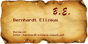 Bernhardt Elizeus névjegykártya